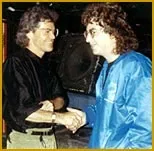 Buzz Amato — saxophonist David Sanborn and myself after the gig