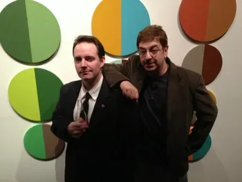 Buzz Amato — film director Andrew Shearer and myself after a screening