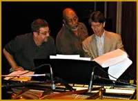 Buzz Amato — Bob Thompson and I w/ conductor for the W VA Symphony Orchestra